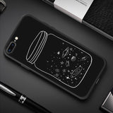 Silicone Phone Case For iPhone XR XS Max 7 8 6 6S Plus 5 5S Pattern Cartoon Planet Space Star Back Cover For iPhone 11 Pro Shell