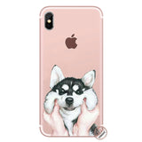 YIMAOC dog Paw Husky pug corgi Soft Silicone Phone Shell Case for iPhone XR X XS 11 Pro Max 5 5S SE 6 6S 7 8 Plus 10 TPU Cover