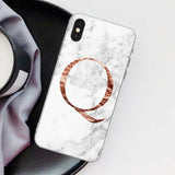 Letter Monogram A B C D white marble Soft TPU Phone Case For iphone 5S 5 SE 6 6s Plus 7 7Plus 8 8Plus XS Max XR