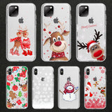 Christmas New Year gifts elk snow phone Case For iphon 11 PRO XR 6s 7 Plus 5s X XS MAX TPU Silicone Case for huawei P30 P20 Lite