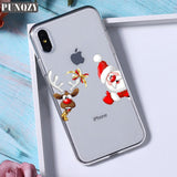 Christmas New Year gifts elk snow phone Case For iphon 11 PRO XR 6s 7 Plus 5s X XS MAX TPU Silicone Case for huawei P30 P20 Lite