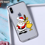 Christmas New Year gifts elk snow phone Case For iphon 11 PRO XR 6s 7 Plus 5s X XS MAX TPU Silicone Case for huawei P30 P20 Lite