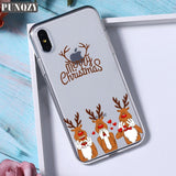 Christmas New Year gifts elk snow phone Case For iphon 11 PRO XR 6s 7 Plus 5s X XS MAX TPU Silicone Case for huawei P30 P20 Lite