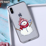 Christmas New Year gifts elk snow phone Case For iphon 11 PRO XR 6s 7 Plus 5s X XS MAX TPU Silicone Case for huawei P30 P20 Lite