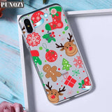 Christmas New Year gifts elk snow phone Case For iphon 11 PRO XR 6s 7 Plus 5s X XS MAX TPU Silicone Case for huawei P30 P20 Lite