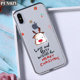 Christmas New Year gifts elk snow phone Case For iphon 11 PRO XR 6s 7 Plus 5s X XS MAX TPU Silicone Case for huawei P30 P20 Lite