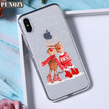 Christmas New Year gifts elk snow phone Case For iphon 11 PRO XR 6s 7 Plus 5s X XS MAX TPU Silicone Case for huawei P30 P20 Lite