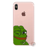 YIMAOC cute Pepe Funny Frog Soft Silicone Phone Shell Case for iPhone XR X XS 11 Pro Max 5 5S SE 6 6S 7 8 Plus 10 TPU Cover