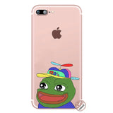 YIMAOC cute Pepe Funny Frog Soft Silicone Phone Shell Case for iPhone XR X XS 11 Pro Max 5 5S SE 6 6S 7 8 Plus 10 TPU Cover
