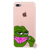 YIMAOC cute Pepe Funny Frog Soft Silicone Phone Shell Case for iPhone XR X XS 11 Pro Max 5 5S SE 6 6S 7 8 Plus 10 TPU Cover