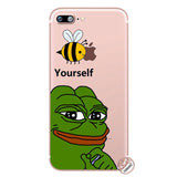 YIMAOC cute Pepe Funny Frog Soft Silicone Phone Shell Case for iPhone XR X XS 11 Pro Max 5 5S SE 6 6S 7 8 Plus 10 TPU Cover