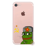 YIMAOC cute Pepe Funny Frog Soft Silicone Phone Shell Case for iPhone XR X XS 11 Pro Max 5 5S SE 6 6S 7 8 Plus 10 TPU Cover