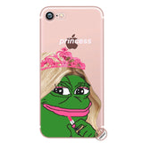 YIMAOC cute Pepe Funny Frog Soft Silicone Phone Shell Case for iPhone XR X XS 11 Pro Max 5 5S SE 6 6S 7 8 Plus 10 TPU Cover