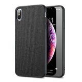 Luxury Cloth Texture Case For iPhone XR XS Max X 11 Pro Soft TPU Edge Phone Case For iPhone 5 5S SE 6 6S 7 8 Plus Cover Coque