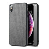 Luxury Cloth Texture Case For iPhone XR XS Max X 11 Pro Soft TPU Edge Phone Case For iPhone 5 5S SE 6 6S 7 8 Plus Cover Coque