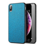 Luxury Cloth Texture Case For iPhone XR XS Max X 11 Pro Soft TPU Edge Phone Case For iPhone 5 5S SE 6 6S 7 8 Plus Cover Coque