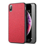 Luxury Cloth Texture Case For iPhone XR XS Max X 11 Pro Soft TPU Edge Phone Case For iPhone 5 5S SE 6 6S 7 8 Plus Cover Coque