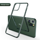 For iPhone 11 Case Laser Plating Luxury TPU Soft Clear Cover For iPhone 11 Pro Max Plus 2019 Bright Crystal Phone Case