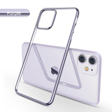 For iPhone 11 Case Laser Plating Luxury TPU Soft Clear Cover For iPhone 11 Pro Max Plus 2019 Bright Crystal Phone Case
