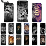 11pro MAX Animals The lion Smart Cover Black Soft Shell Phone Case for iPhone X XS MAX 6 6S 7 7plus 8 8Plus 5 5S XR