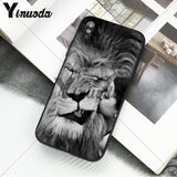 11pro MAX Animals The lion Smart Cover Black Soft Shell Phone Case for iPhone X XS MAX 6 6S 7 7plus 8 8Plus 5 5S XR