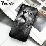 11pro MAX Animals The lion Smart Cover Black Soft Shell Phone Case for iPhone X XS MAX 6 6S 7 7plus 8 8Plus 5 5S XR