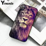 11pro MAX Animals The lion Smart Cover Black Soft Shell Phone Case for iPhone X XS MAX 6 6S 7 7plus 8 8Plus 5 5S XR