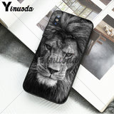 11pro MAX Animals The lion Smart Cover Black Soft Shell Phone Case for iPhone X XS MAX 6 6S 7 7plus 8 8Plus 5 5S XR