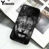 11pro MAX Animals The lion Smart Cover Black Soft Shell Phone Case for iPhone X XS MAX 6 6S 7 7plus 8 8Plus 5 5S XR