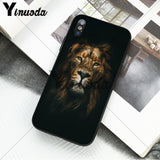 11pro MAX Animals The lion Smart Cover Black Soft Shell Phone Case for iPhone X XS MAX 6 6S 7 7plus 8 8Plus 5 5S XR