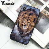 11pro MAX Animals The lion Smart Cover Black Soft Shell Phone Case for iPhone X XS MAX 6 6S 7 7plus 8 8Plus 5 5S XR