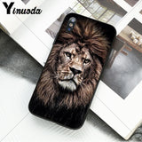 11pro MAX Animals The lion Smart Cover Black Soft Shell Phone Case for iPhone X XS MAX 6 6S 7 7plus 8 8Plus 5 5S XR