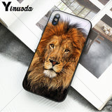 11pro MAX Animals The lion Smart Cover Black Soft Shell Phone Case for iPhone X XS MAX 6 6S 7 7plus 8 8Plus 5 5S XR