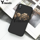 11pro MAX Animals The lion Smart Cover Black Soft Shell Phone Case for iPhone X XS MAX 6 6S 7 7plus 8 8Plus 5 5S XR