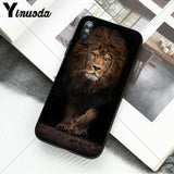 11pro MAX Animals The lion Smart Cover Black Soft Shell Phone Case for iPhone X XS MAX 6 6S 7 7plus 8 8Plus 5 5S XR