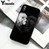 11pro MAX Animals The lion Smart Cover Black Soft Shell Phone Case for iPhone X XS MAX 6 6S 7 7plus 8 8Plus 5 5S XR