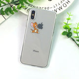 Funny Cartoon Phone Case For iPhone X XS Max XR Cute Mouse Cover for iphone 8 7 6 6S Plus 5 5S SE Soft Silicone Transparent Case