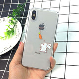 Funny Cartoon Phone Case For iPhone X XS Max XR Cute Mouse Cover for iphone 8 7 6 6S Plus 5 5S SE Soft Silicone Transparent Case