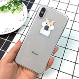 Funny Cartoon Phone Case For iPhone X XS Max XR Cute Mouse Cover for iphone 8 7 6 6S Plus 5 5S SE Soft Silicone Transparent Case