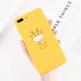 Zagter yellow candy Cover For iPhone 6 7 8 Plus X XR XS Max Cartoon Cat  Phone Case For iPhone 11 Cartoon Soft Back Cover