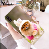 Yinuoda Pomeranian dogs dog Colorful Cute Phone Case for iPhone 8 7 6 6S Plus X 10 5 5S SE XR XS XSMAX11 11pro 11promax
