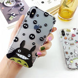 Japan cartoon Totoro Spirited Away Ghibli Miyazaki Anime Kaonashi Soft Clear Case For iPhone 11 11pro XR X 7 8Plus XS Max case
