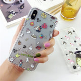 Japan cartoon Totoro Spirited Away Ghibli Miyazaki Anime Kaonashi Soft Clear Case For iPhone 11 11pro XR X 7 8Plus XS Max case