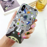 Japan cartoon Totoro Spirited Away Ghibli Miyazaki Anime Kaonashi Soft Clear Case For iPhone 11 11pro XR X 7 8Plus XS Max case