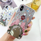 Japan cartoon Totoro Spirited Away Ghibli Miyazaki Anime Kaonashi Soft Clear Case For iPhone 11 11pro XR X 7 8Plus XS Max case