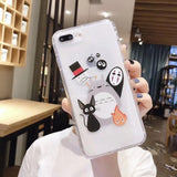 Japan cartoon Totoro Spirited Away Ghibli Miyazaki Anime Kaonashi Soft Clear Case For iPhone 11 11pro XR X 7 8Plus XS Max case