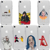 Billie Eilish Khalid Encantador silicone Suave Casos de Telefone Capa Para o11 11Pro 11ProMax X XR XS Max 8 8Plus 7 7Plus 6s 6Plus  Capa De TPU Coque