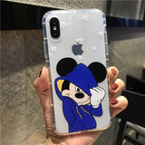 Cartoon Cute Mickey Minnie Soft Phone Case For iPhone 11Pro XR XS MAX 6 6s 8 X 7 Plus Clear Shockproof TPU Cover For iphone 7 8