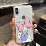 Cartoon Cute Mickey Minnie Soft Phone Case For iPhone 11Pro XR XS MAX 6 6s 8 X 7 Plus Clear Shockproof TPU Cover For iphone 7 8