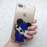 Cartoon Cute Mickey Minnie Soft Phone Case For iPhone 11Pro XR XS MAX 6 6s 8 X 7 Plus Clear Shockproof TPU Cover For iphone 7 8